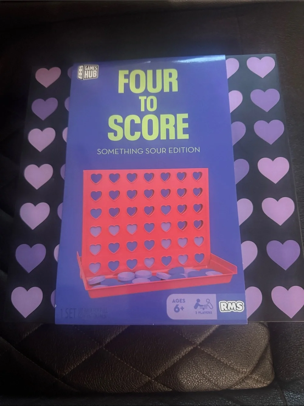 Pink Heart Connect Four Game